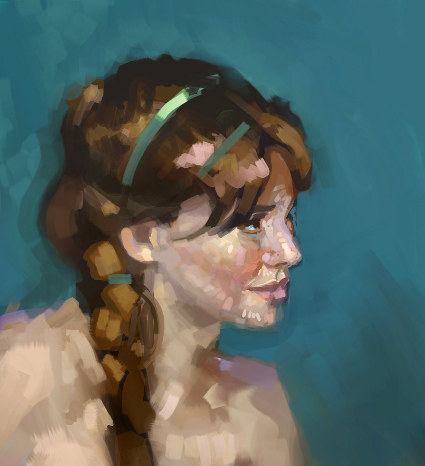 head study with braid