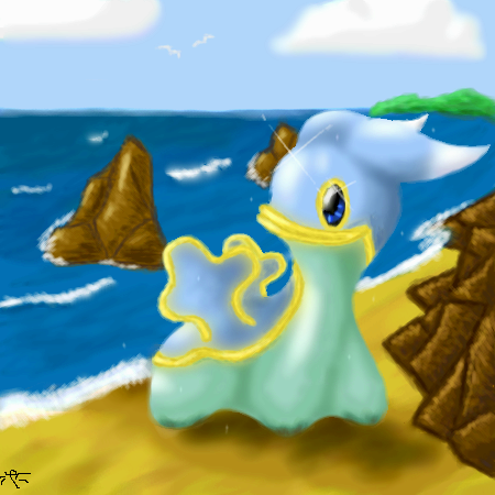Shiny Shellos at the beach by Kiuna-chan
