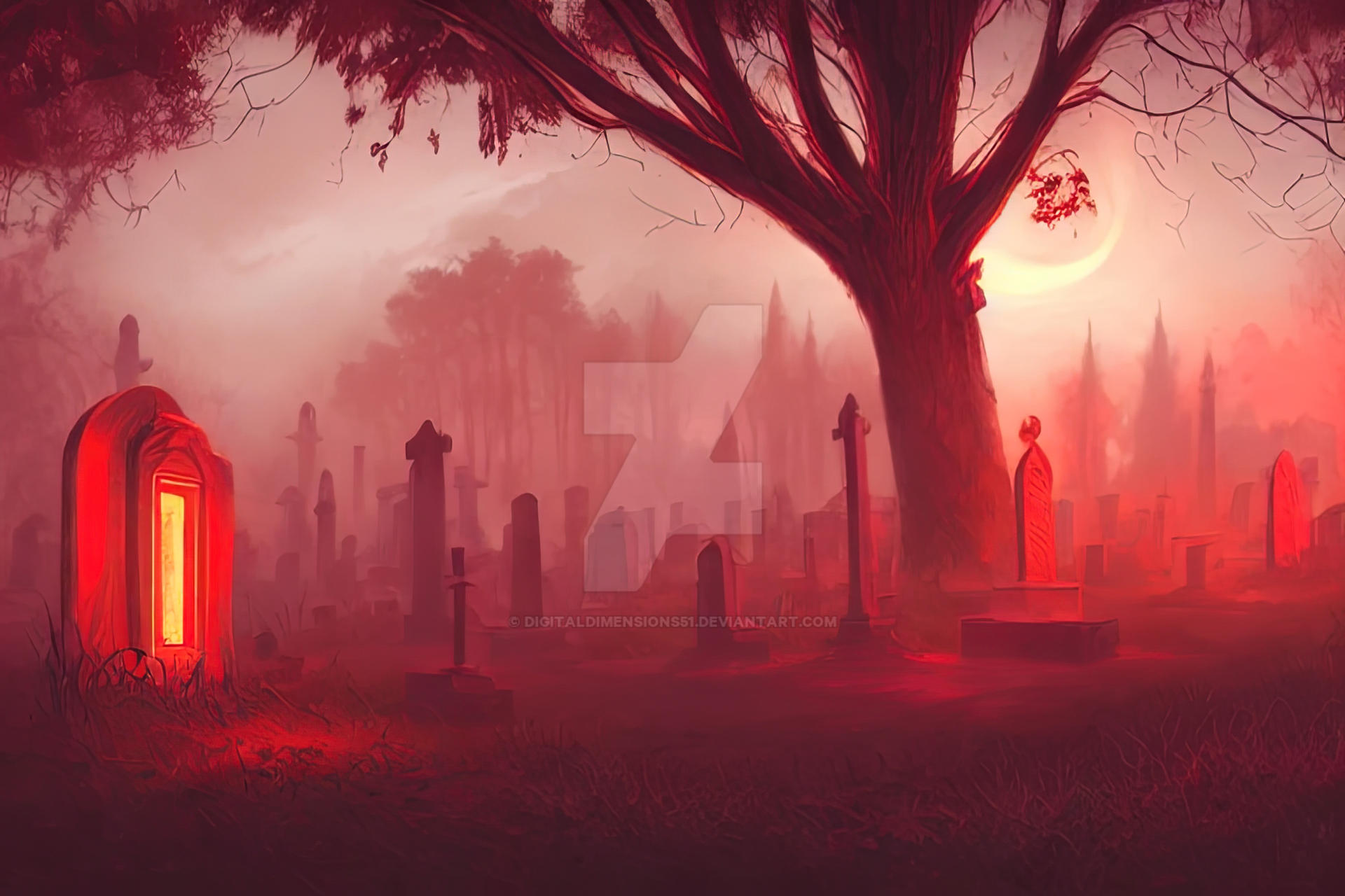 Haunted graveyard by DigitalDimensions51 on DeviantArt