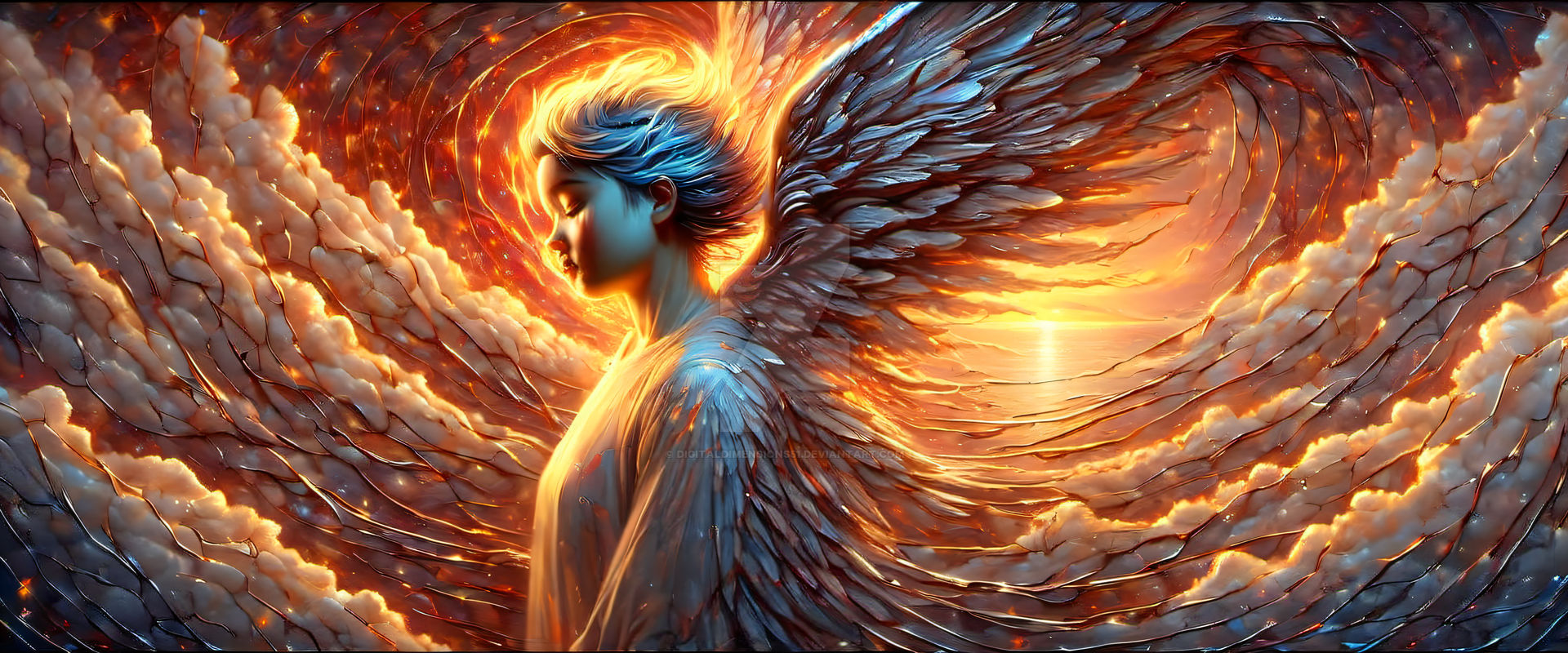 Angel of Light: The Divine Being's Ascent by DigitalDimensions51 on ...