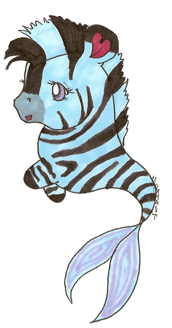 Newborn Merpony Zebra