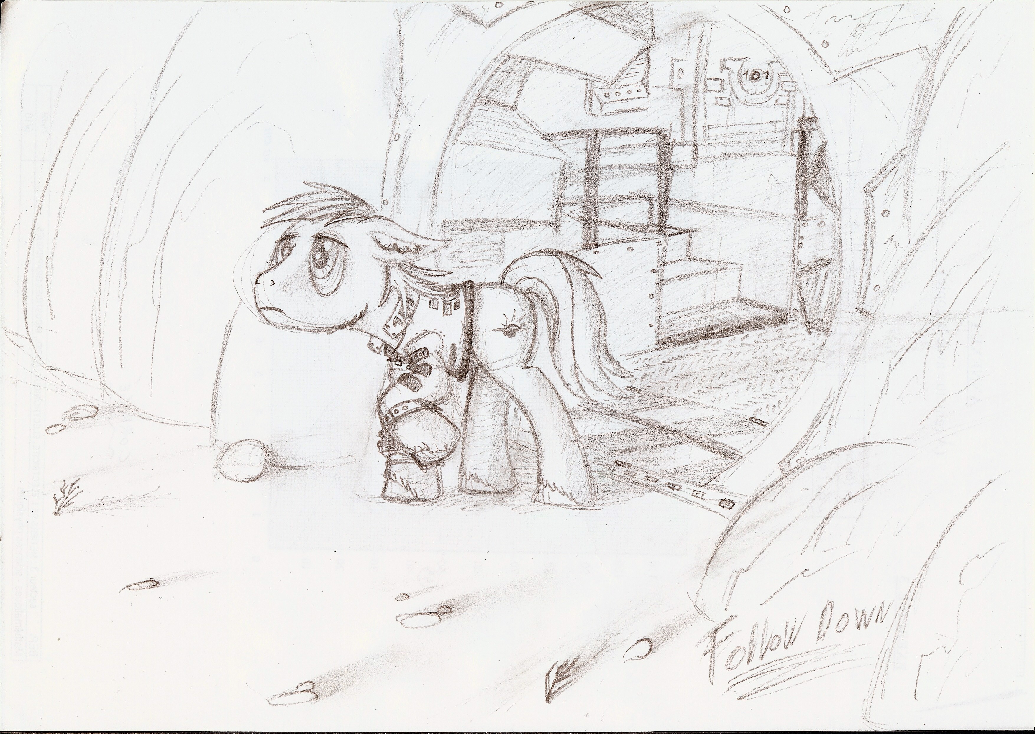 FalloutEquestria  styled OC sketch