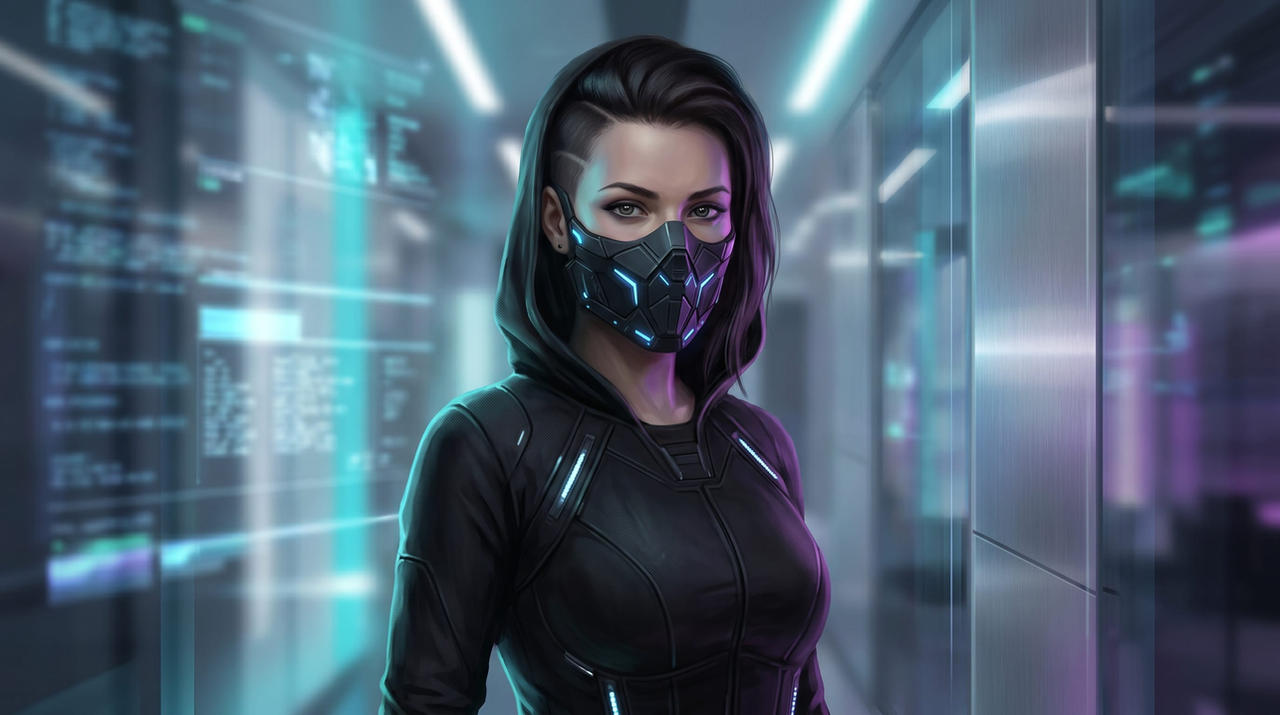 Female Hacker Rapper A mysterious female hacker with a tech mask by Vorosh-Costa on DeviantArt