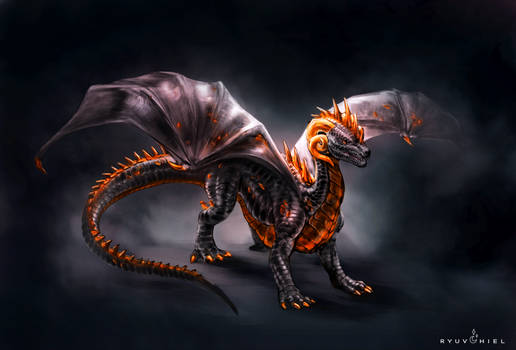 Scratch art: Orange Dragon Collarserpent by Ultimate--lol on DeviantArt