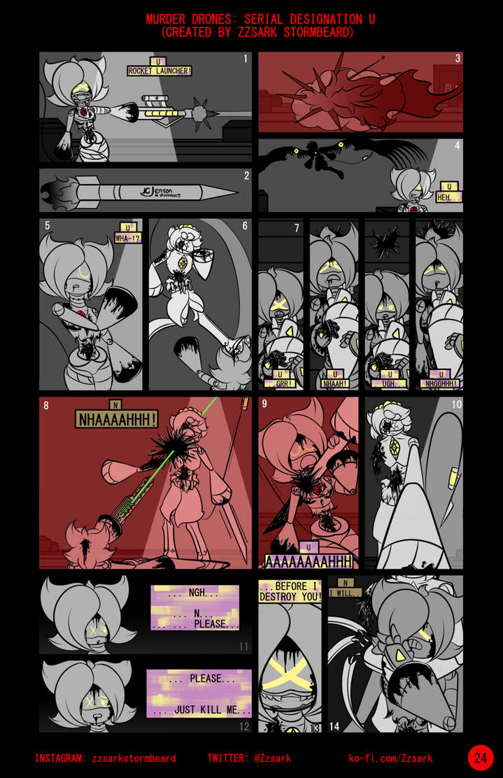 Murder Drones Serial Designation U Comic 24 by ZZSark on DeviantArt