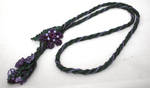 Purple Flowers Lariat Necklace by Rampion-Rampage