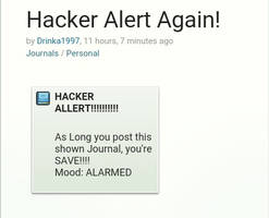 HACKER ALERT AGAIN!!