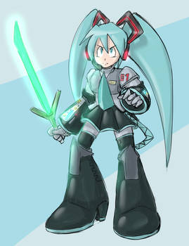 Hatsune Miku (megaman X style)