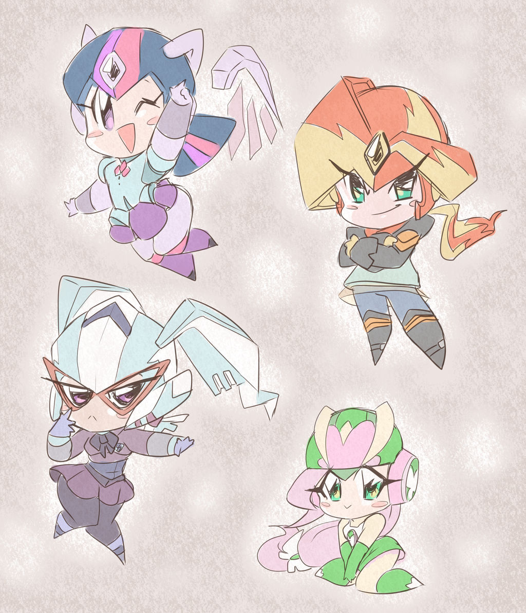 Chibi Mega Megagirls Chibi Doodles by thegreatrouge on DeviantArt
