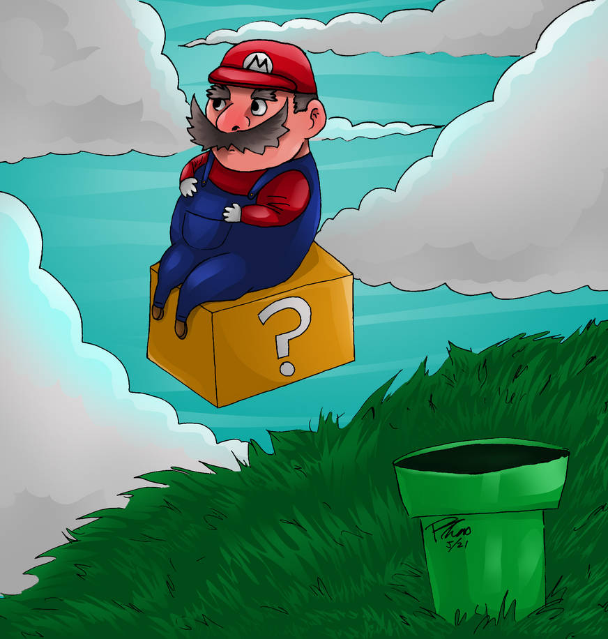 Mario Intrigued Mario- Enjoying the view by Peteythao on DeviantArt