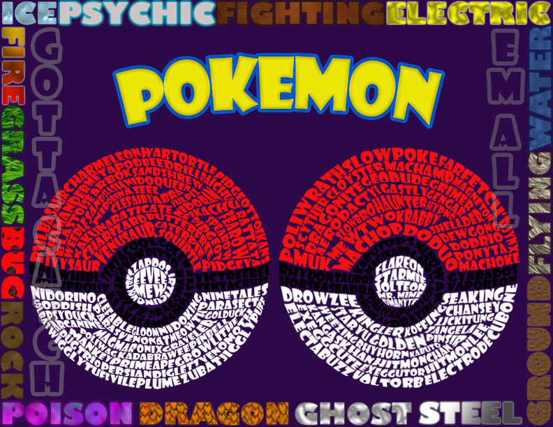 Pokemon Written Pokemon Typography by acelien on DeviantArt