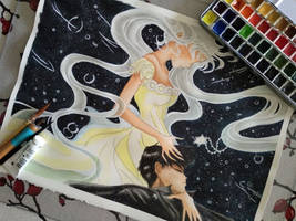 2023-02-23 Serenity and Endymion Watercolor Test