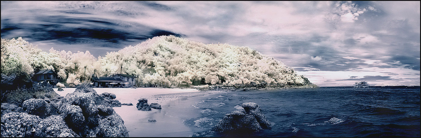 Koh Larn Beach Pano 2 Infrared