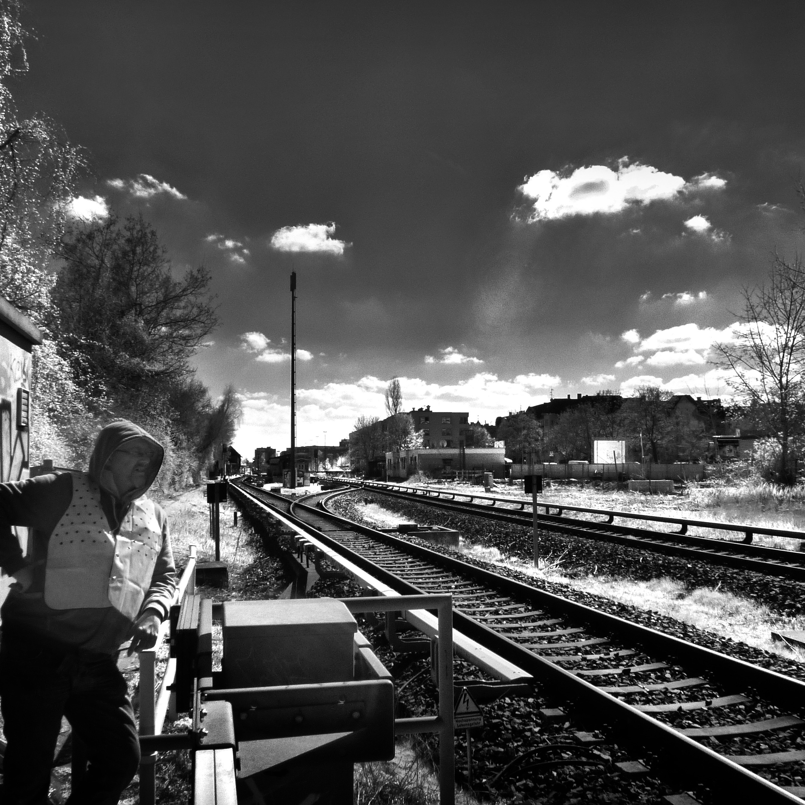 Station Tegel in Berlin infrared