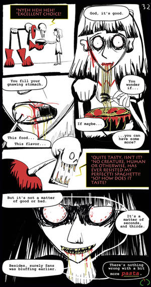 Horrortale Comic 32: Eat the Spaghetti