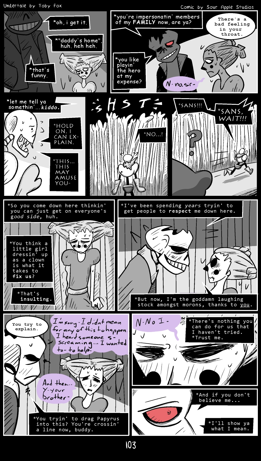 Horrortale Comic 33: Confrontation by Sour-Apple-Studios