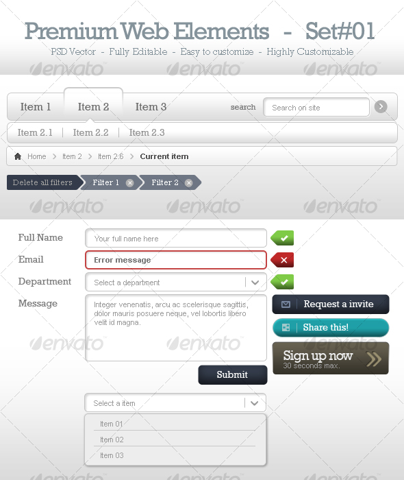 Premium Web Elements - Set1