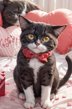 valentine's day with cat