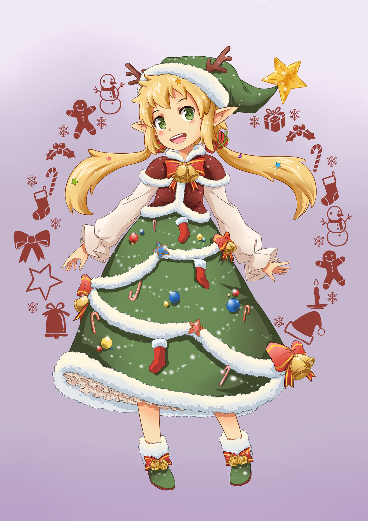 Christmas tree anime girl by Shidzilla on DeviantArt