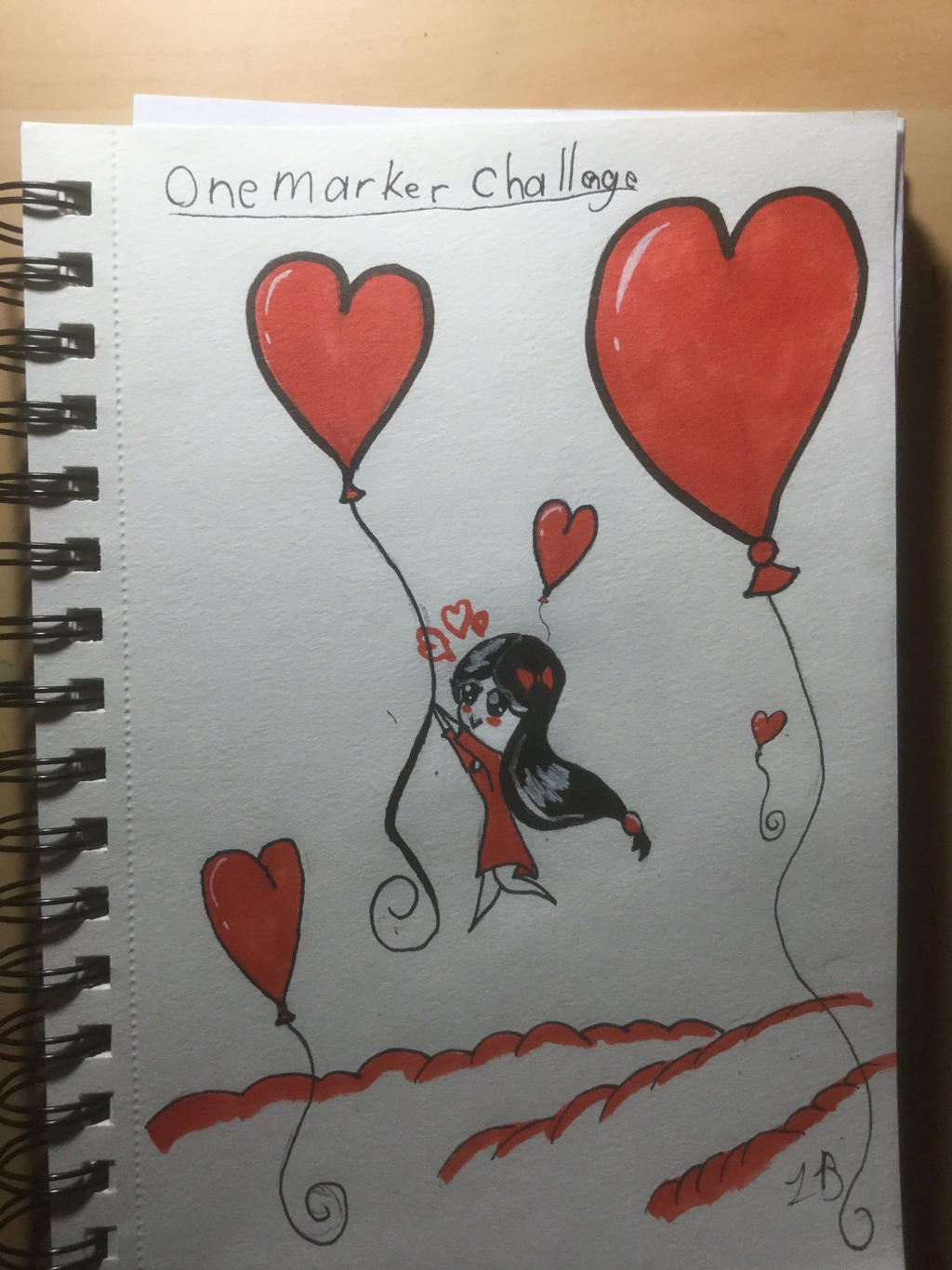 One marker challenge (love is a breeze)