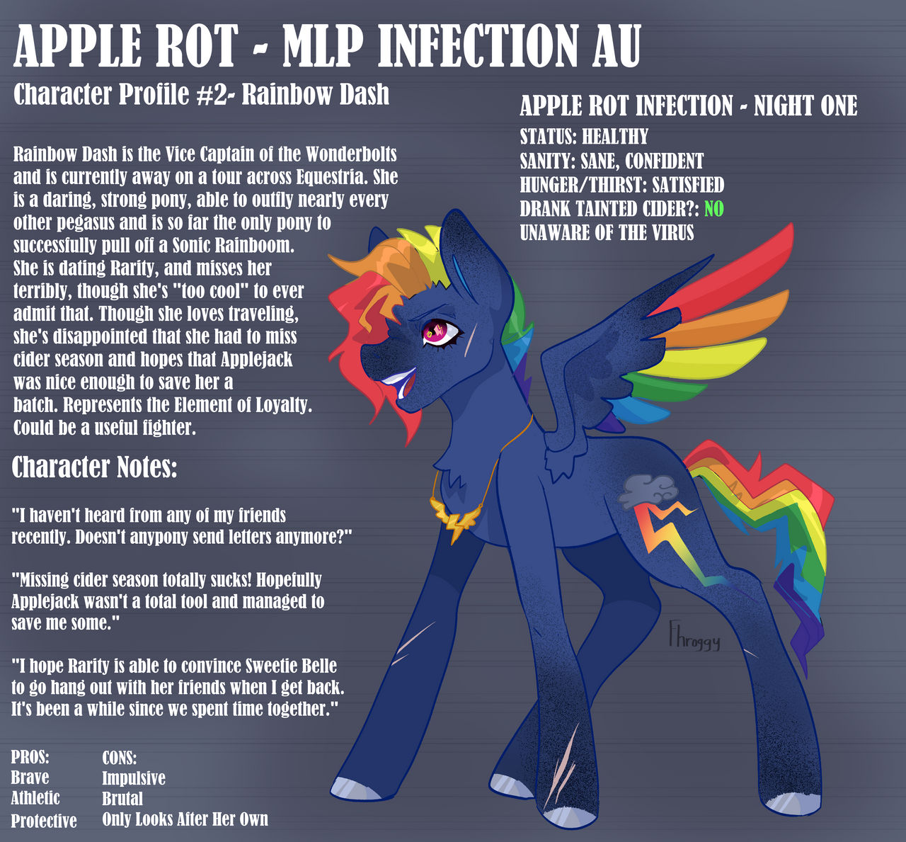 Infected Rarity Apple Rot - MLP Infection AU - Rainbow Dash by fhroggy on DeviantArt