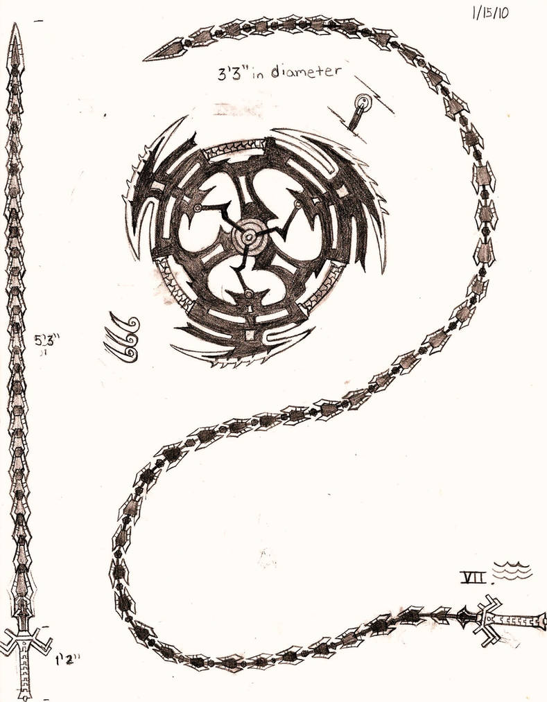 Weapon Concept Art Whipsword and Giant Chakram by Weapon Concept Art Whipsword and Giant Chakram by