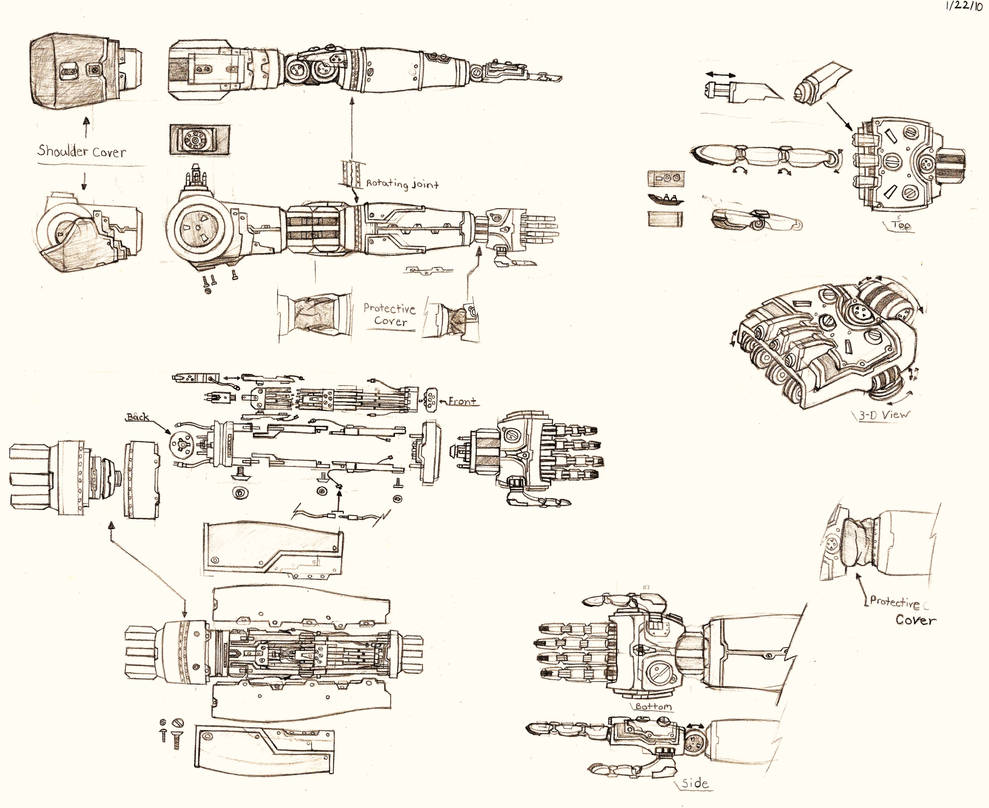 Magitech Automail Original Character's Automail Arm Design by RedW0lf777sg on DeviantArt