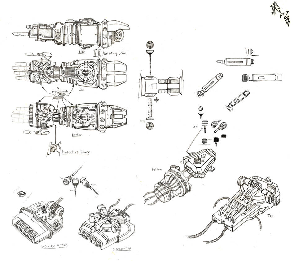 Magitech Automail Magitech Automail Forearm Design by RedW0lf777sg on DeviantArt