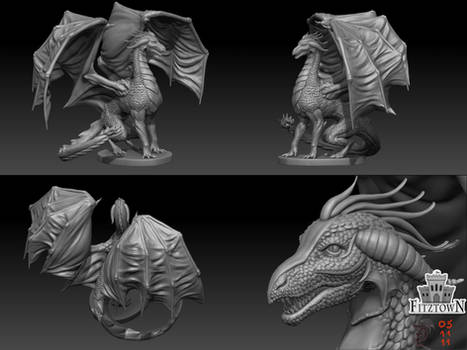 LE white dragon sculpt