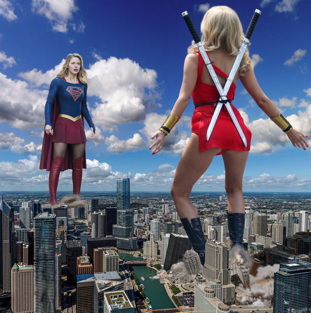 Melissa Benoist - Supergirl - Fight in the city
