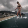 Eugenie Bouchard - Coming ashore in Rio De Janeiro