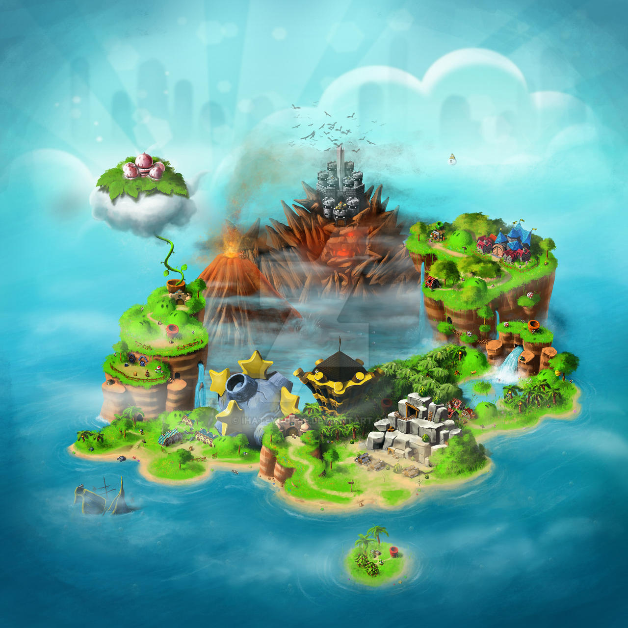 Super Mario Rpg World Map By Ihateyouare On Deviantart