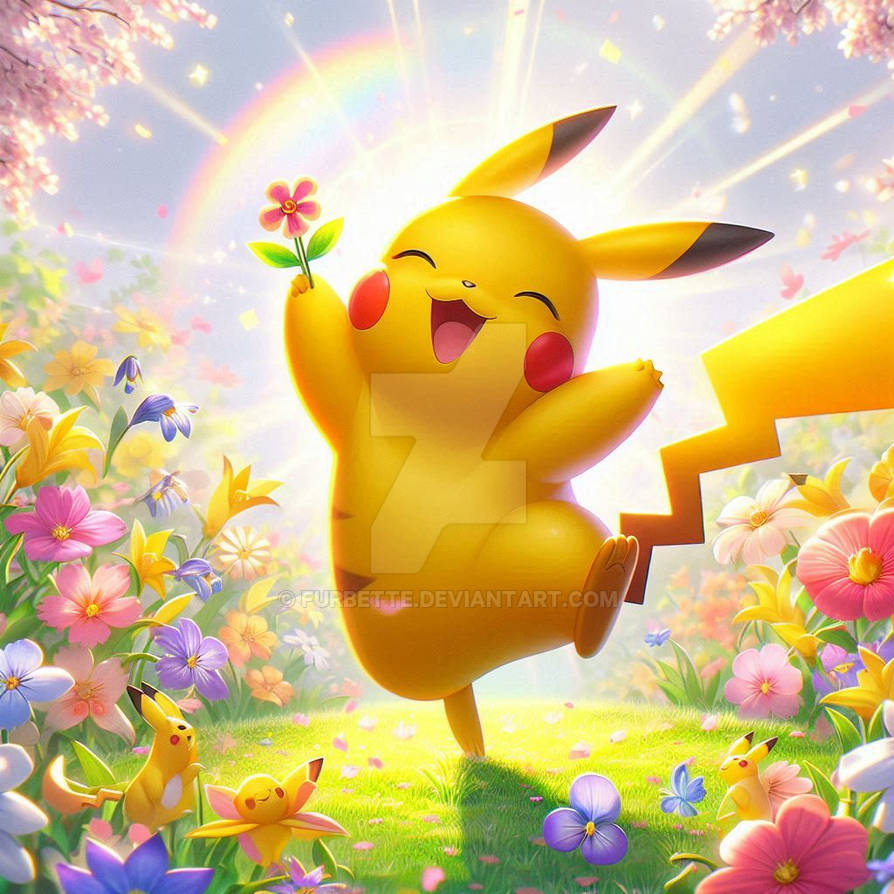 Happy spring pikachu pokemon (32) by Furbette on DeviantArt