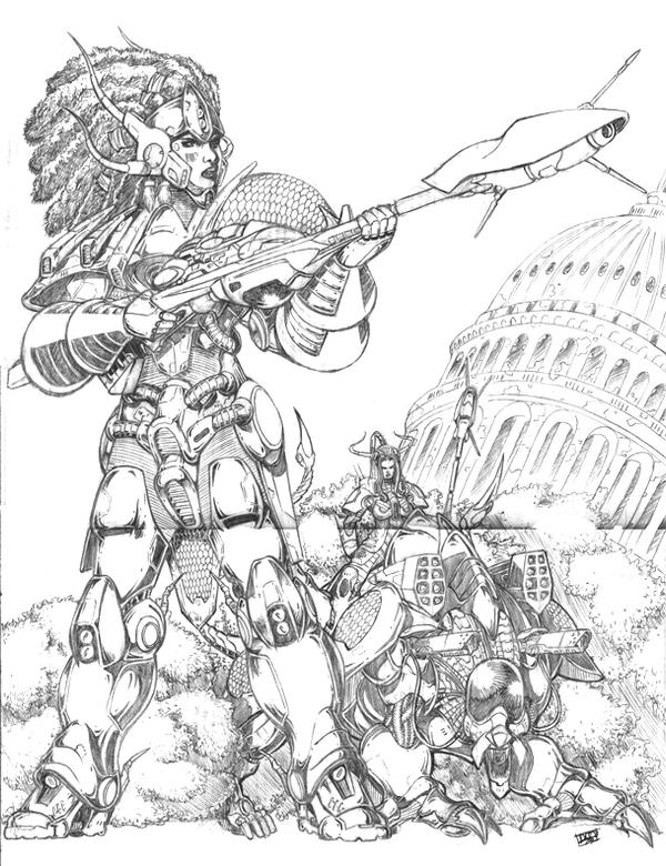 Shemarrian War Chief and mount by MarkCDudley on DeviantArt