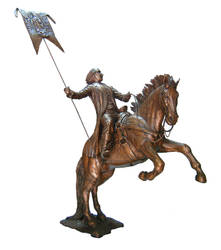 04.-El Padre de la Patria a Caballo 81.6x67x28 cms