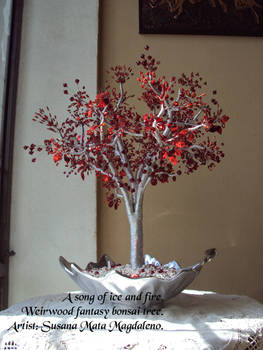 Weirwood fantasy bonsai tree