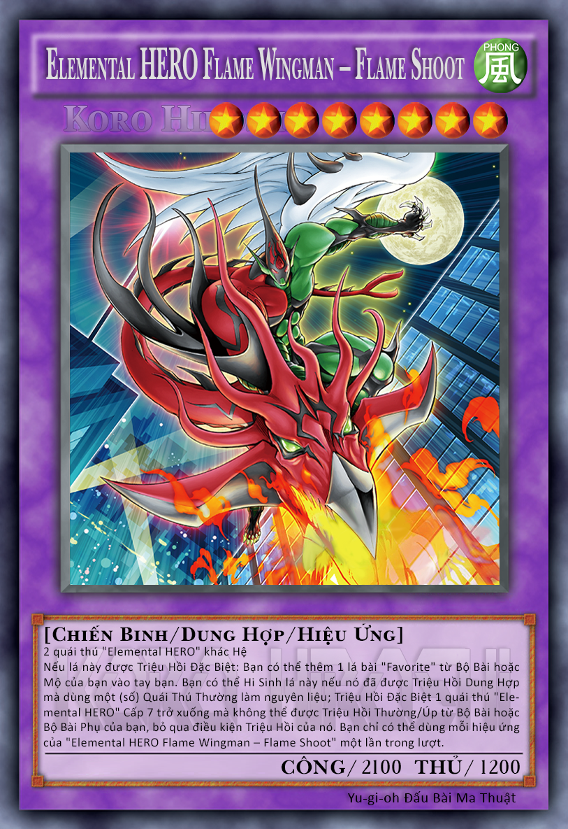 Elemental HERO Flame Wingman Flame Shoot by korotime on DeviantArt