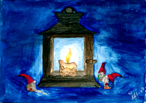 Christmas card: Tomtelykta