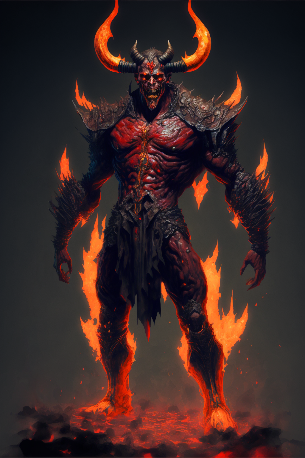 Fire demon by frozenbunn on DeviantArt