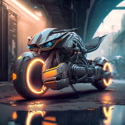 Futuristic motorcycle