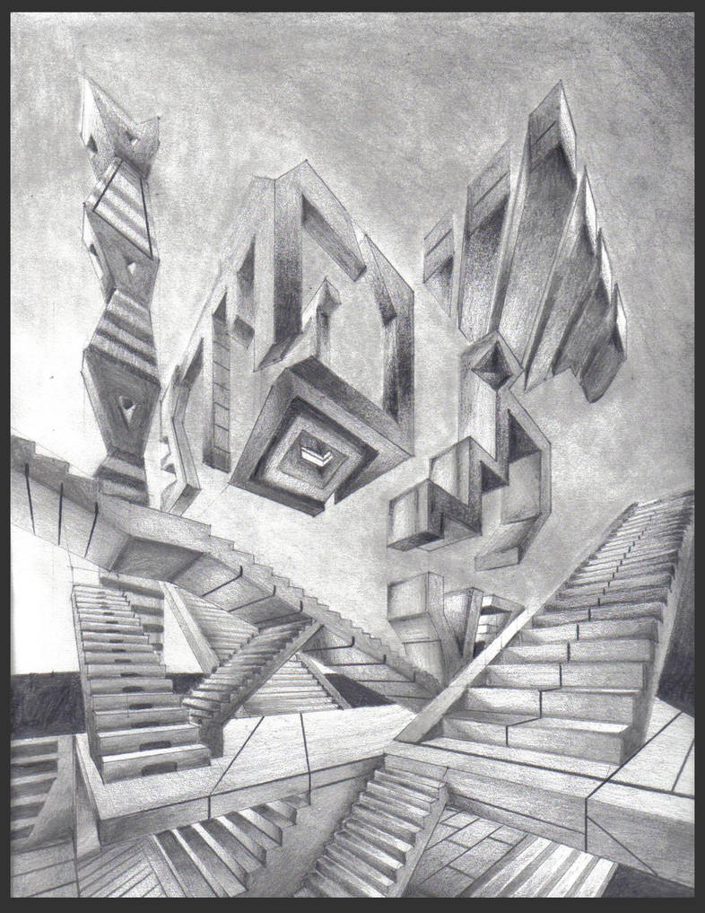 Abstract Perspective Drawing by Drawer888 on DeviantArt