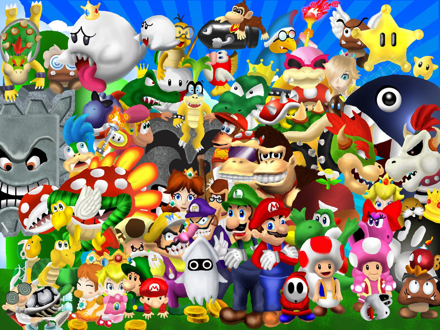 Mario group photo by brainspewage on DeviantArt