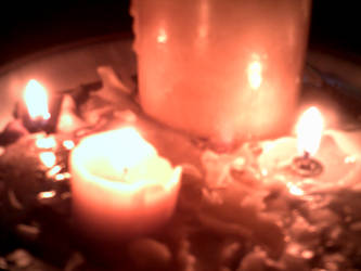 Candle light.