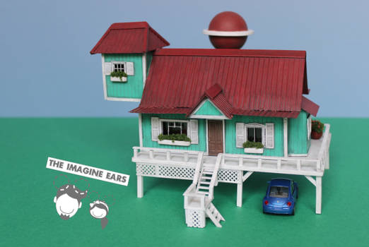 Lilo and Stitch miniature house in HO scale 1:87