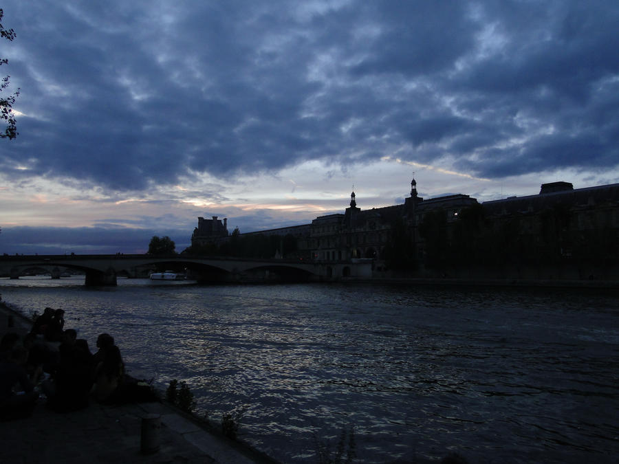 Paris clouds during sunset