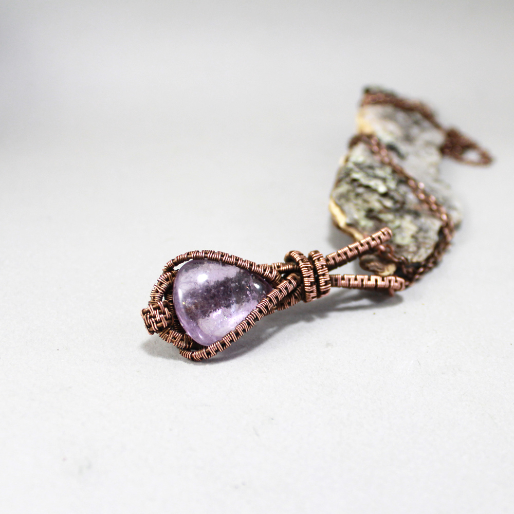 Purple teardrop pendant