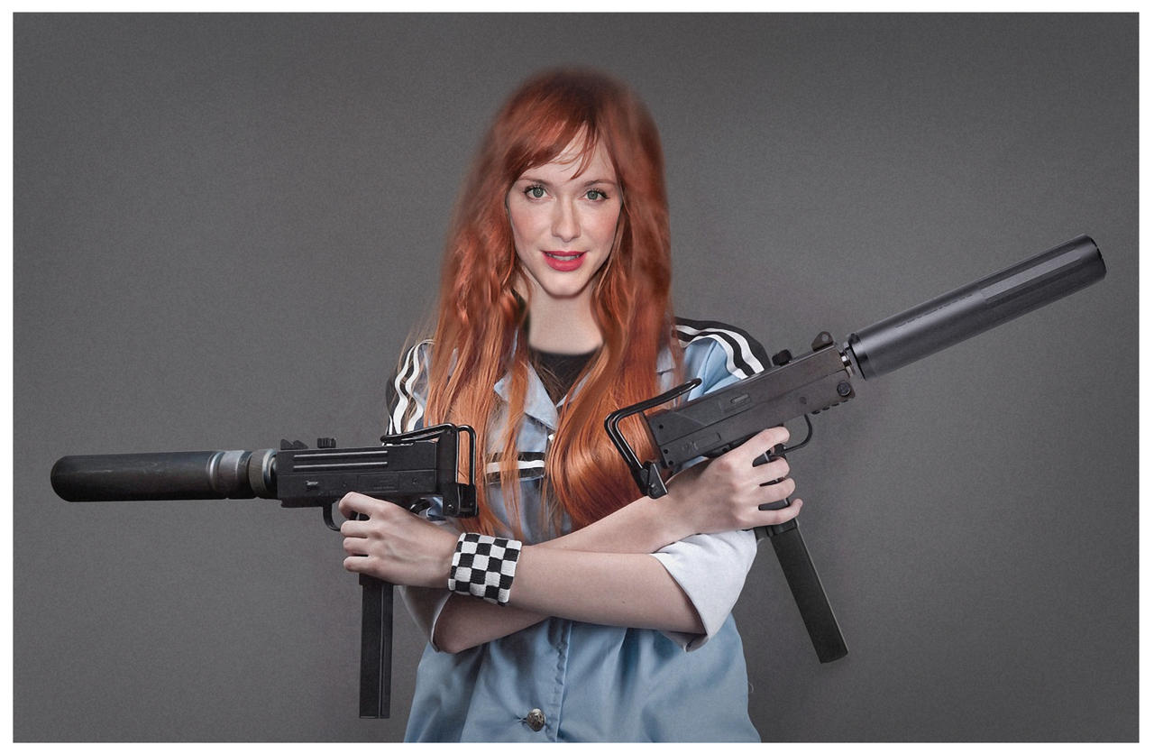 A very heavily armed hit woman, Christine. by galaxy1002000 on DeviantArt