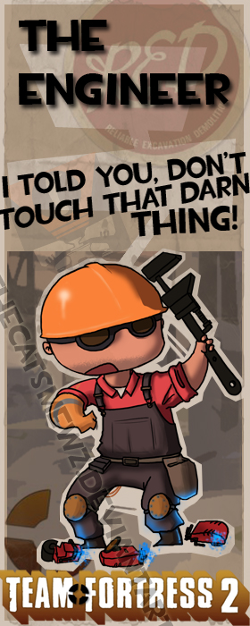 TF2 Engineer Bookmark Series