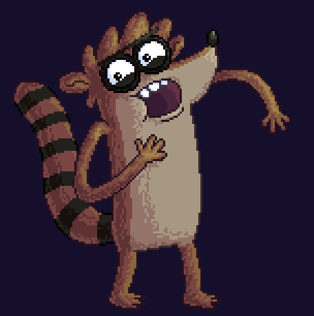 Pixel Ridly Rigby Pixel Art by FoxMT on DeviantArt