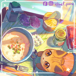 Cat Sticker-Tea Time